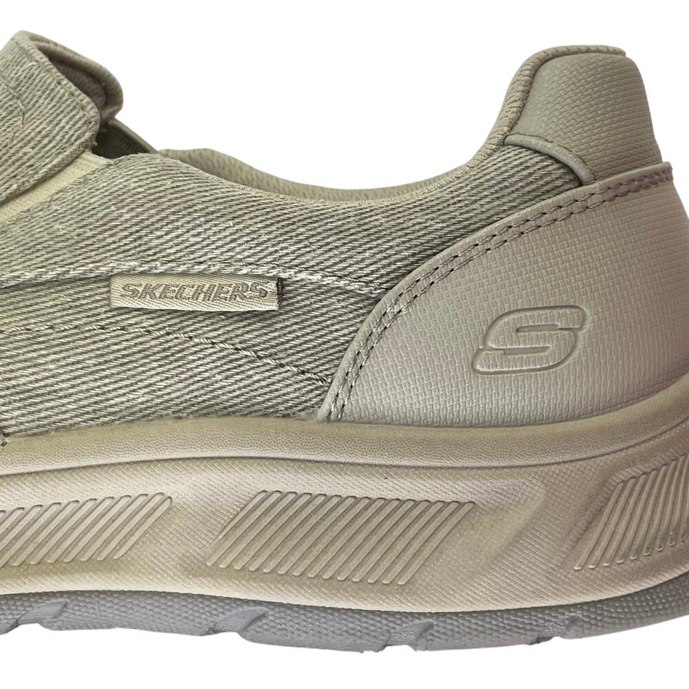 Skechers Mens Relaxed Fit Cohagen Vierra Sneaker Cooled Comfort Slip On Taupe S9 - Picture 9 of 12
